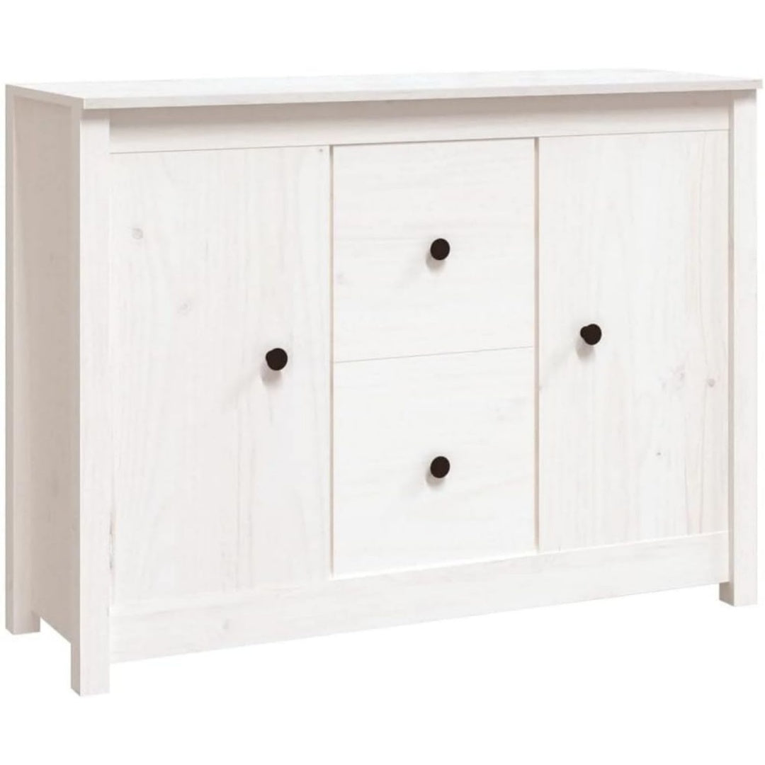 Meuble rustique vaisselier gris clair en bois