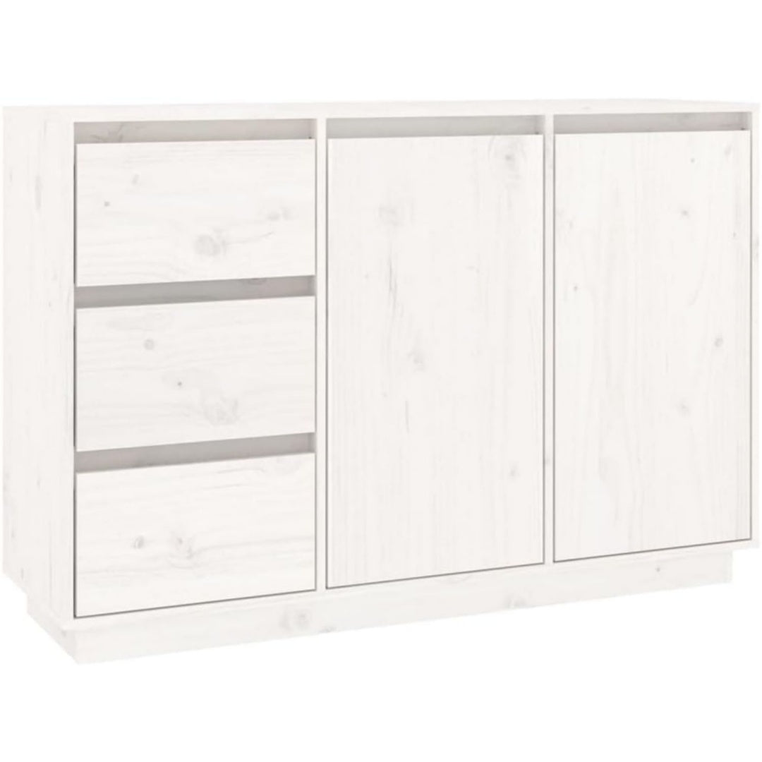 Commode Pin gris clair 2 portes et 3 tiroirs