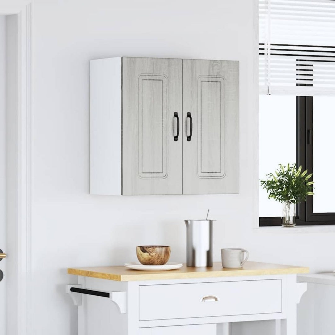 Meuble armoire colonne gris clair
