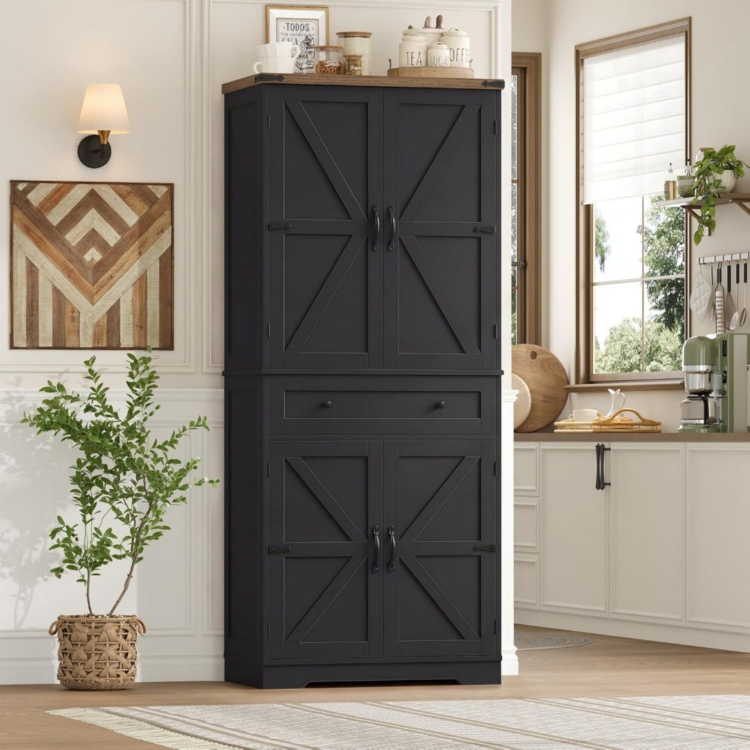 Enfilade gris fonce, 6 etageres