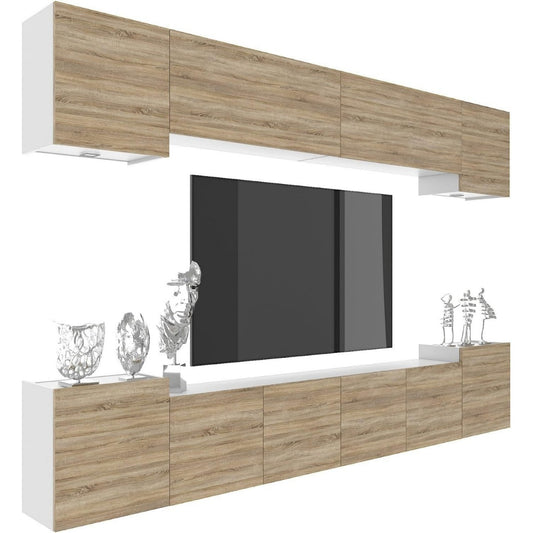 Set de meubles marron en bois style moderne