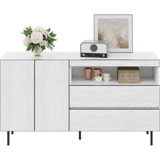 Buffet gris clair, rangement intelligent