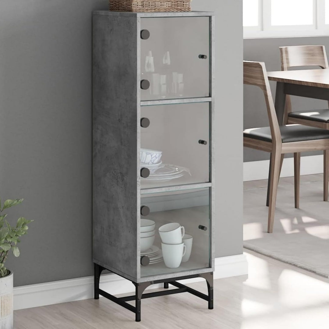 Gris buffet acier 35 x 37 x 120 cm
