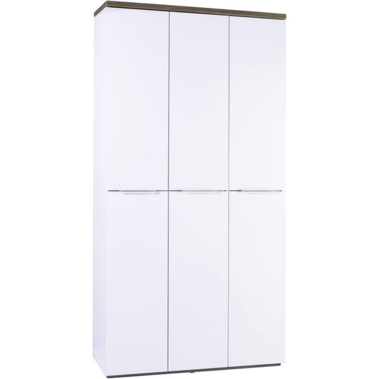Armoire classique gris clair grand espace de rangement