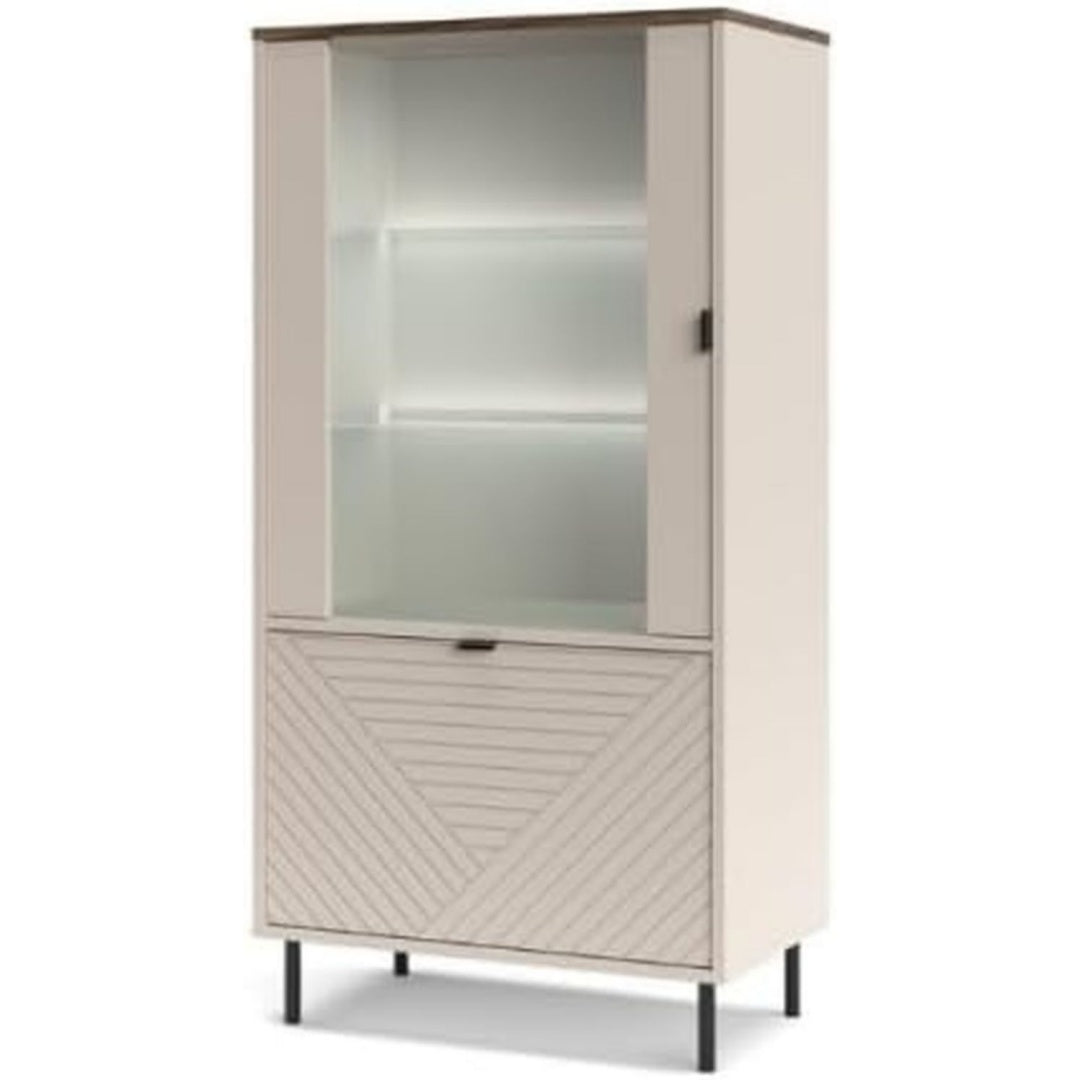 Idee, Rangez avec ce vitrine gris en bois style vintage