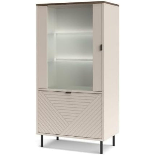 Idee, Rangez avec ce vitrine gris en bois style vintage