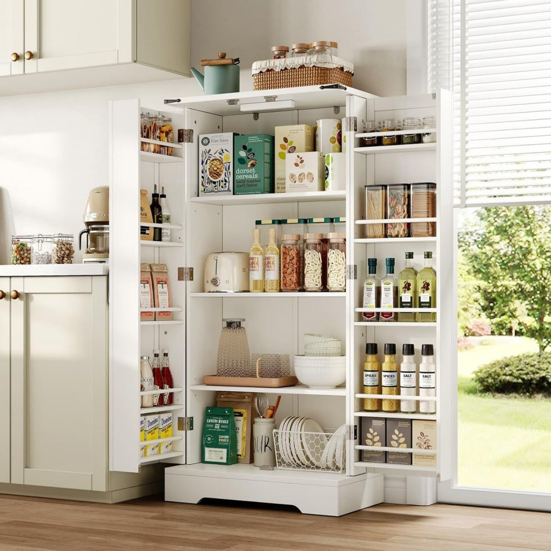 Buffet creme design classique 60 x 35 x 128.5 cm