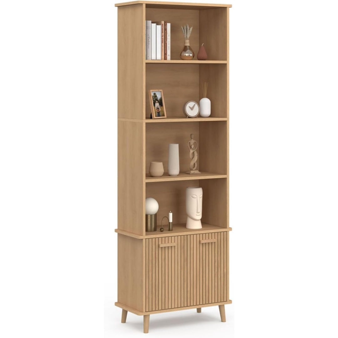 Allure contemporaine marron etagere bibliotheque