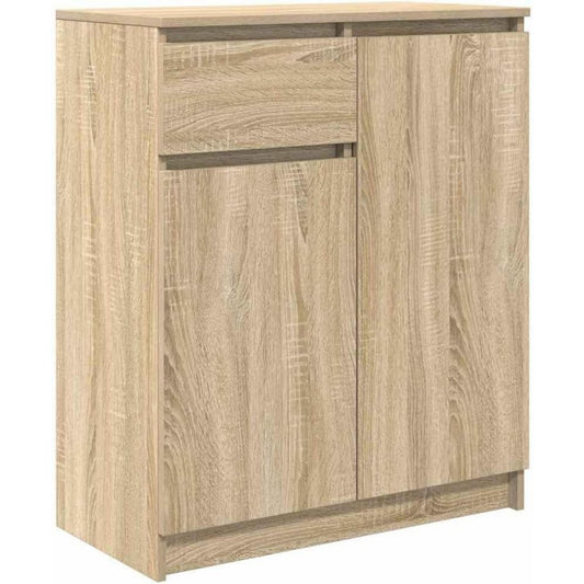 Beige buffet en bois d'ingenierie 71 x 35 x 84 cm