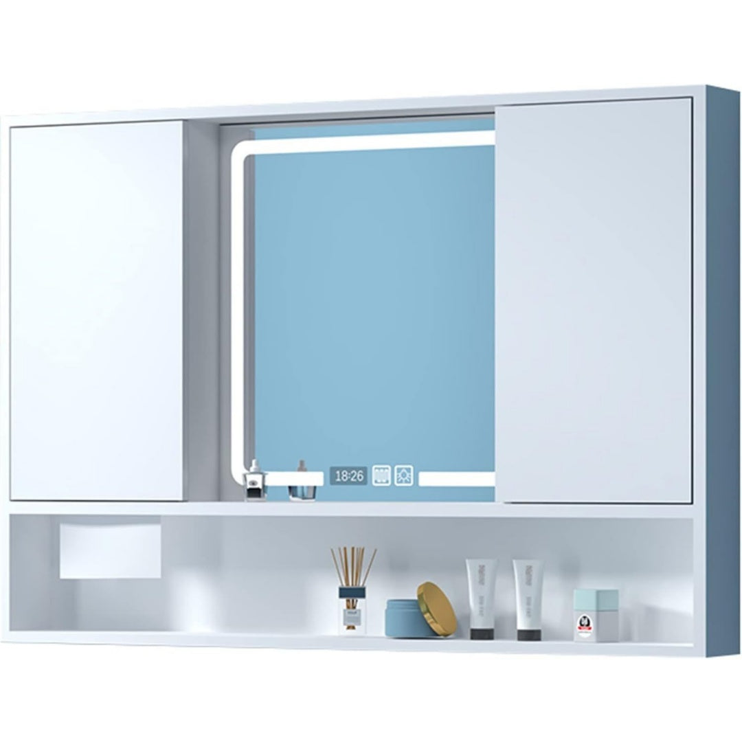 Armoire a miroir bleu clair, design moderne, pour cuisine