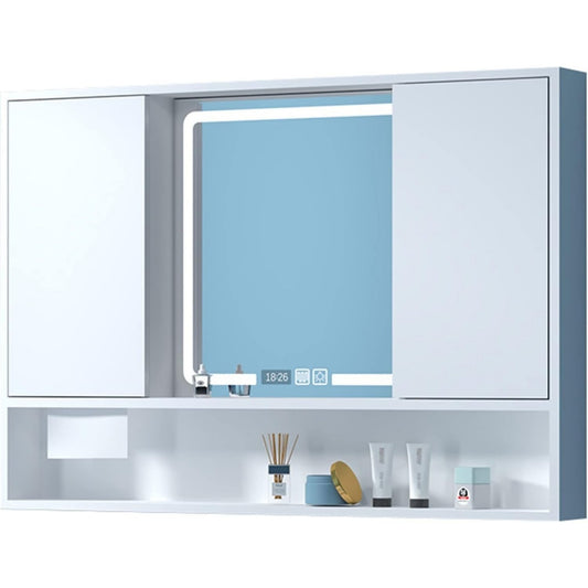 Armoire a miroir bleu clair, design moderne, pour cuisine