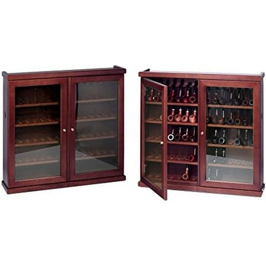 Vitrine bordeaux, vitre, rangement interieur optimise