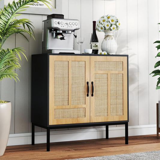 Buffet robuste en bois beige