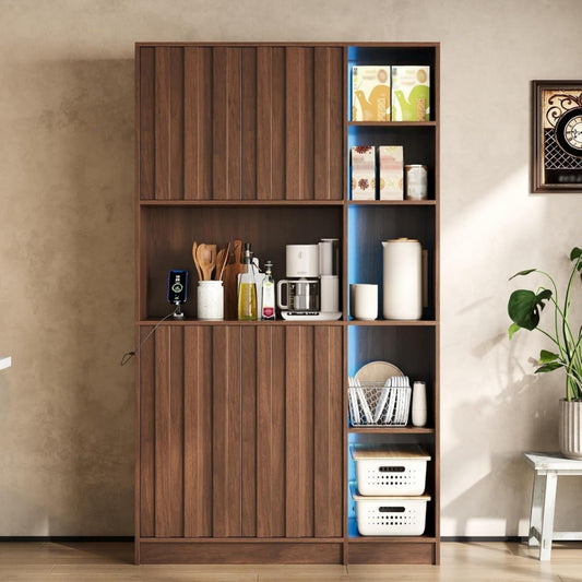 Adapte a bureau, credence marron en bois style industriel