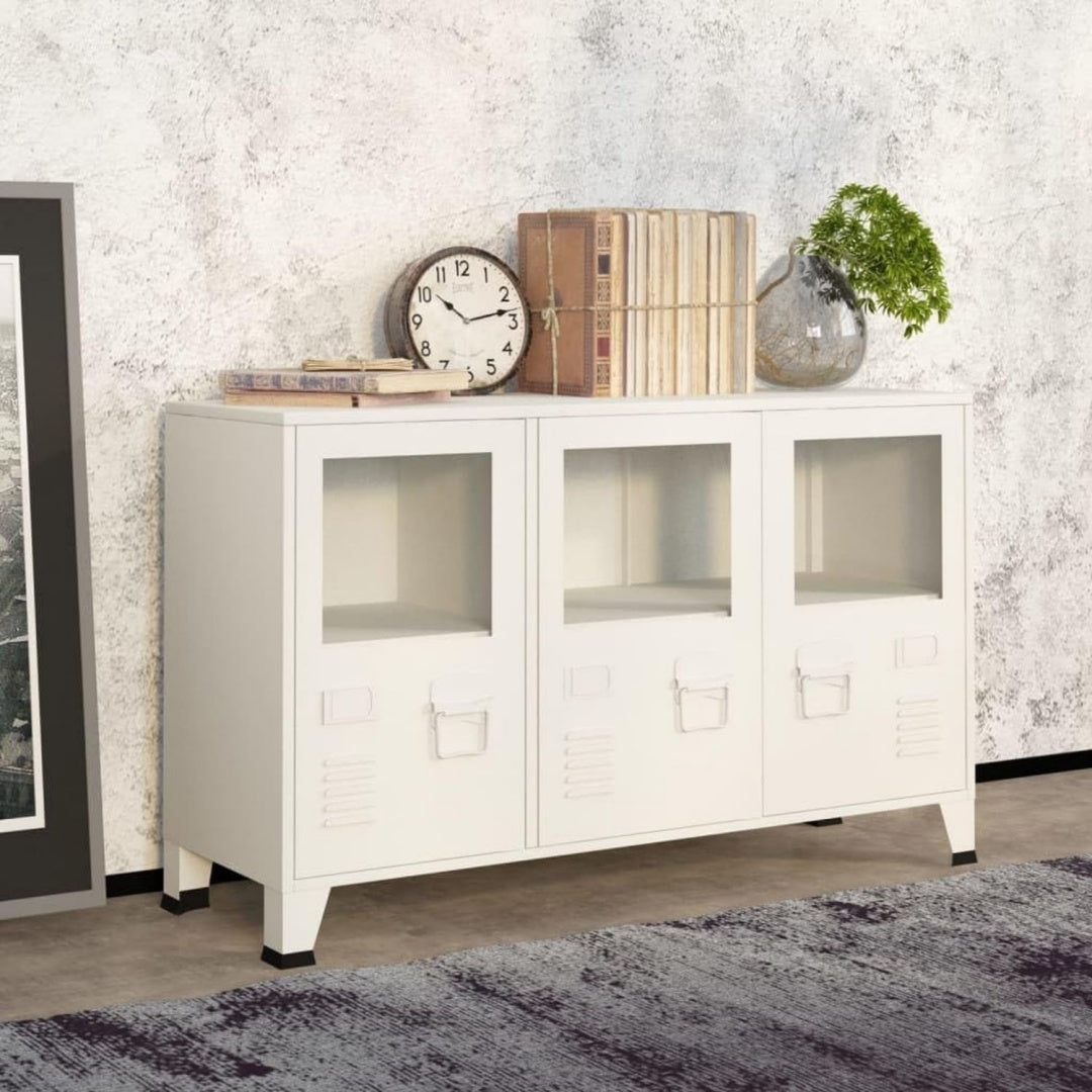 Buffet gris clair style industriel