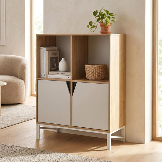 Marron en acier commode design moderne 94 x 76 x 40 cm