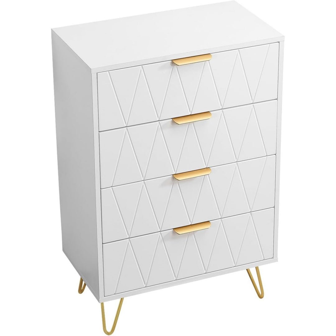 Commode genereuse gris clair moderne